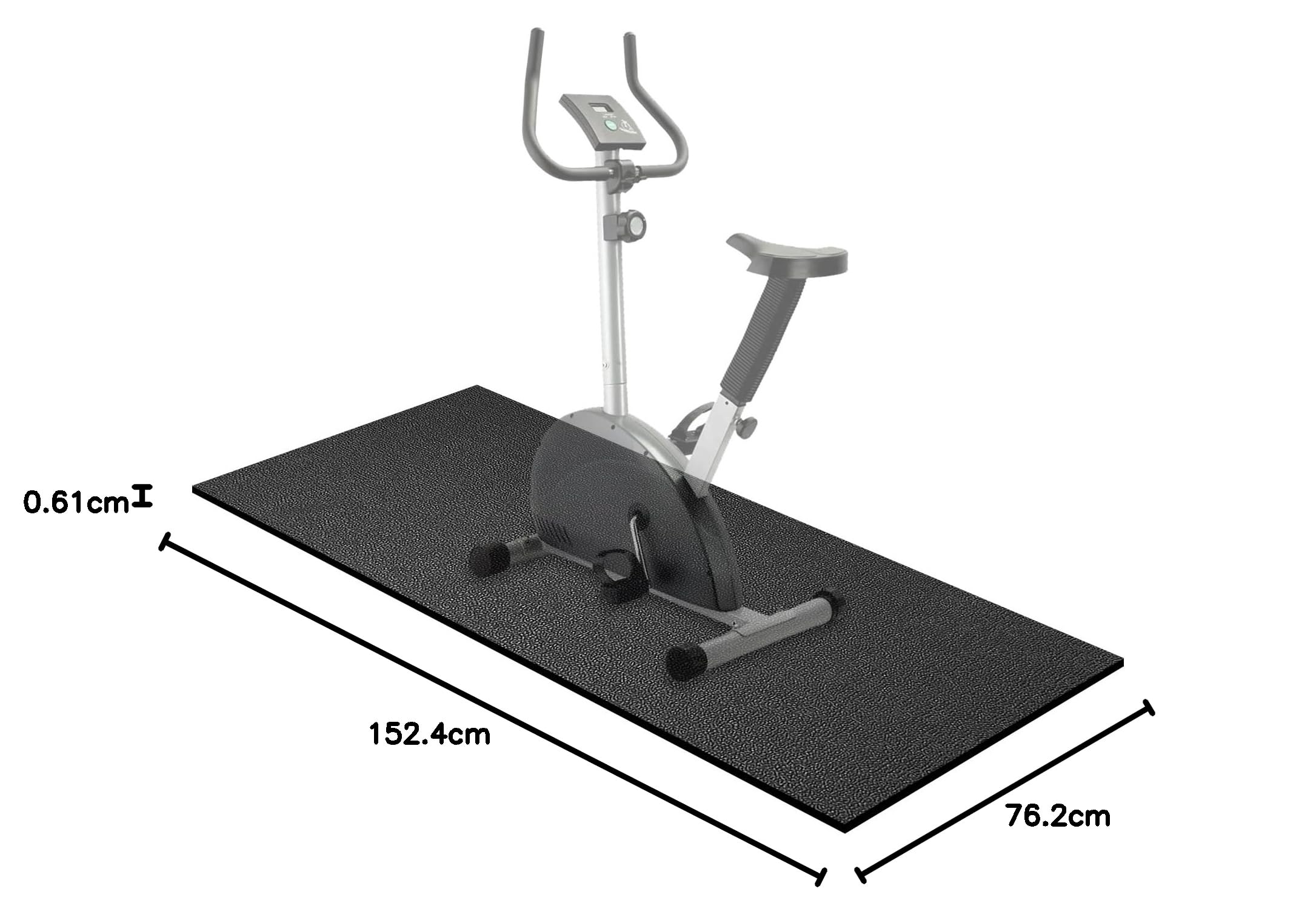 Tapete para equipo de ejercicio de 30 x 60 pulgadas, 36 x 78 pulgadas, 36 x 96 pulgadas, tapete para cinta de correr para bicicleta estática de spinning, entrenador elíptico, equipo de fitness,