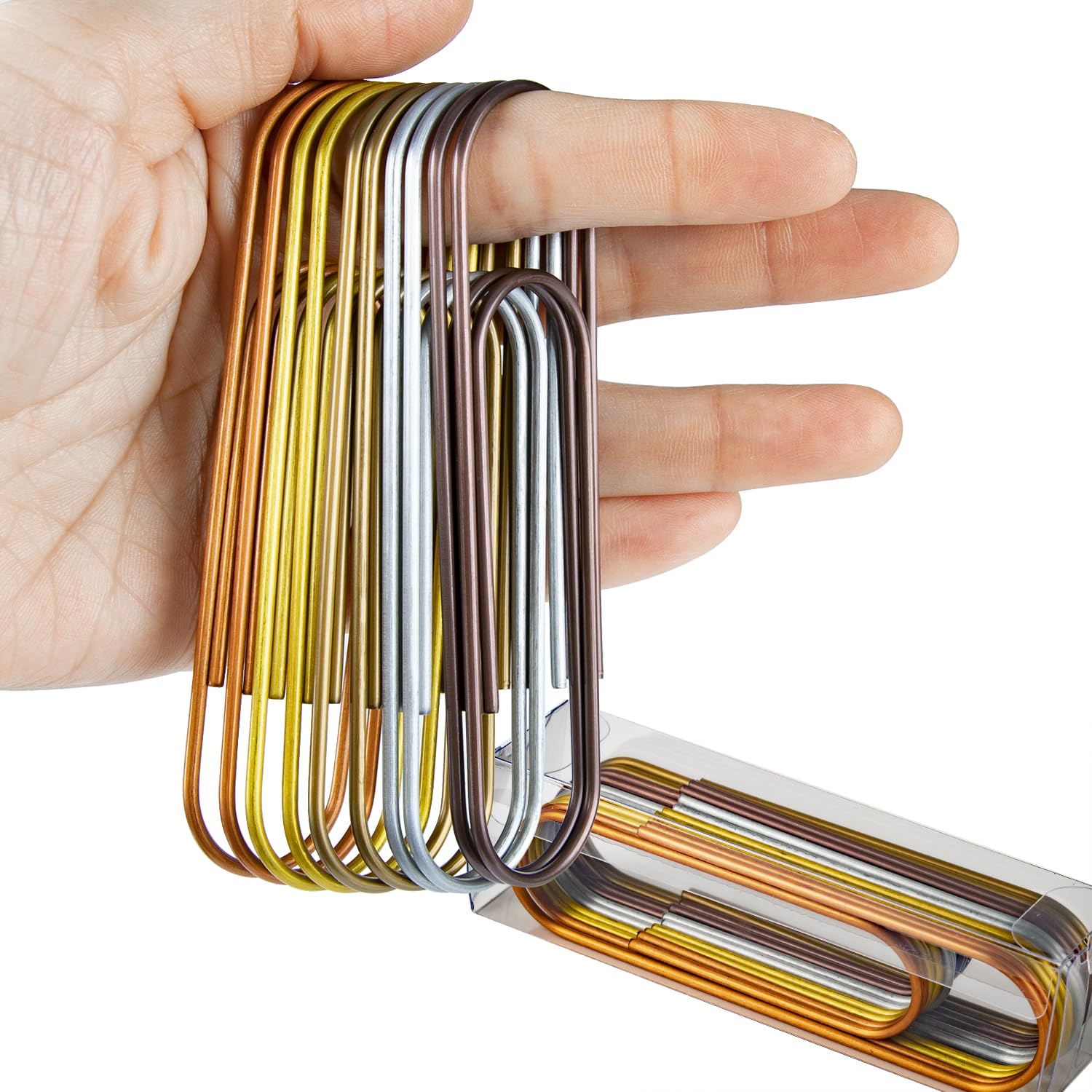 4" Inch Big Paper Clips, 10 Pcs Extra Large Paper Clips -Timenu Multicolored Mega Jumbo Giant Colored Paperclips for Office School Document Organizing