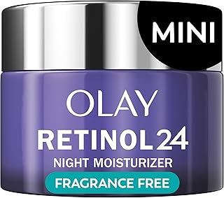 Olay Retinol 24 - Crema hidratante facial antienvejecimiento para mujeres, tamaño de prueba, sin fragancia, no grasa, antiarrugas, líneas finas suaves, tensa el cuidado de la piel, péptidos,