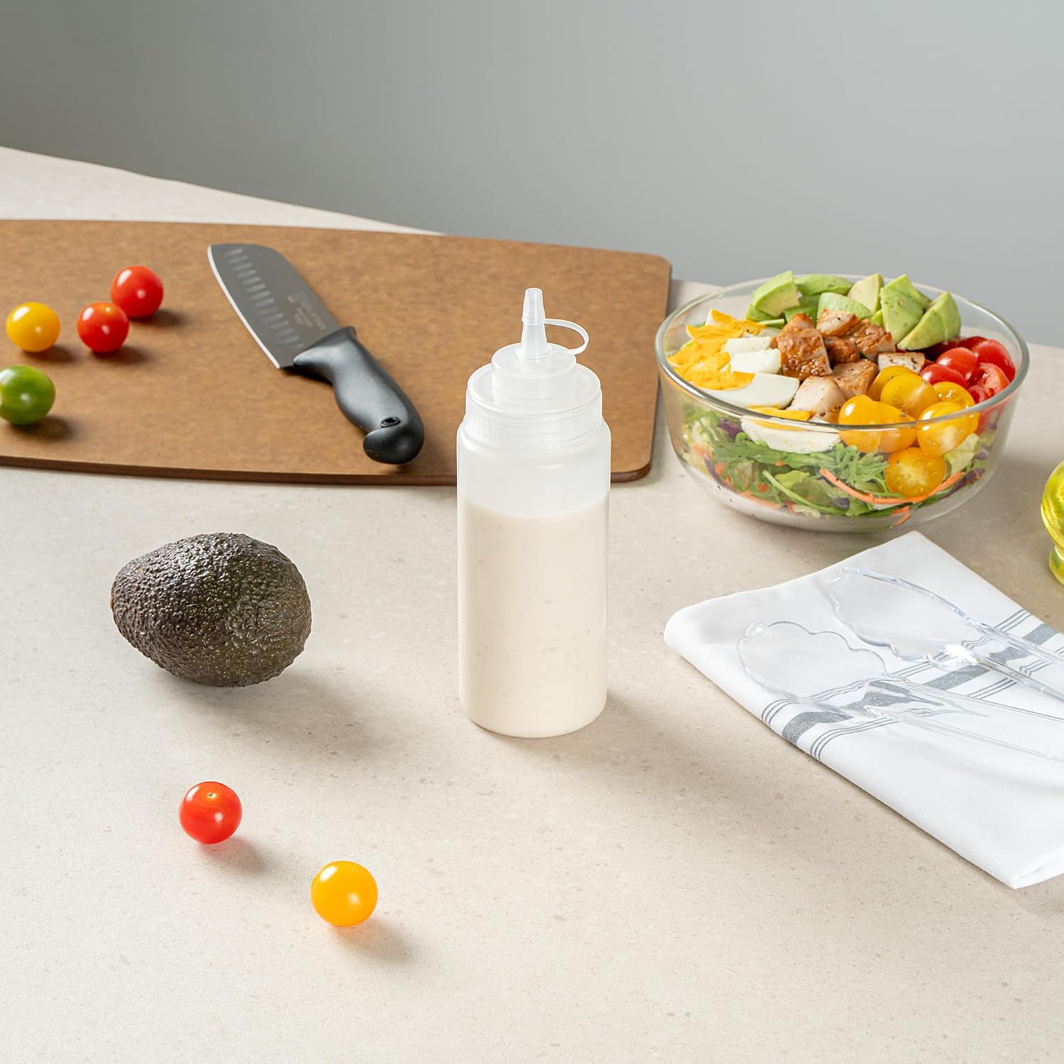 Restaurantware 16 oz Clear Plastic Squeeze Bottle