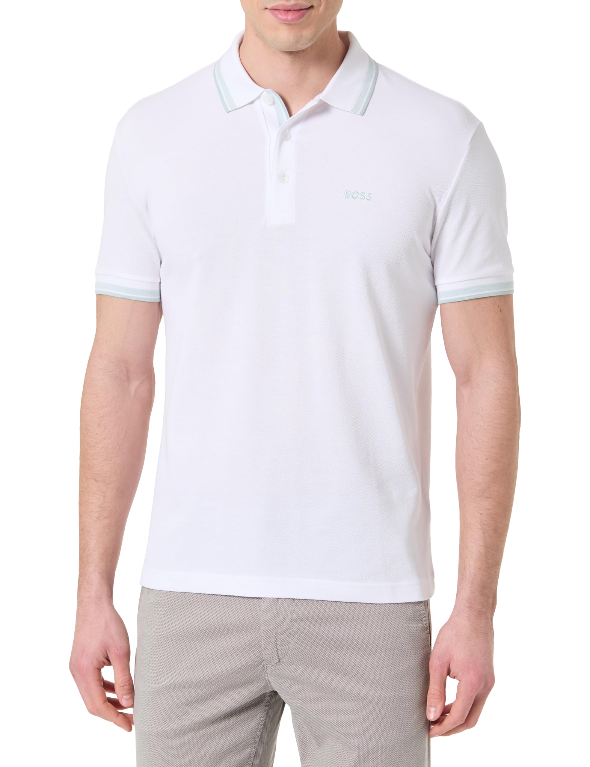 BOSS Men's Paddy 10241663 01 Polo, Open White 114, XL