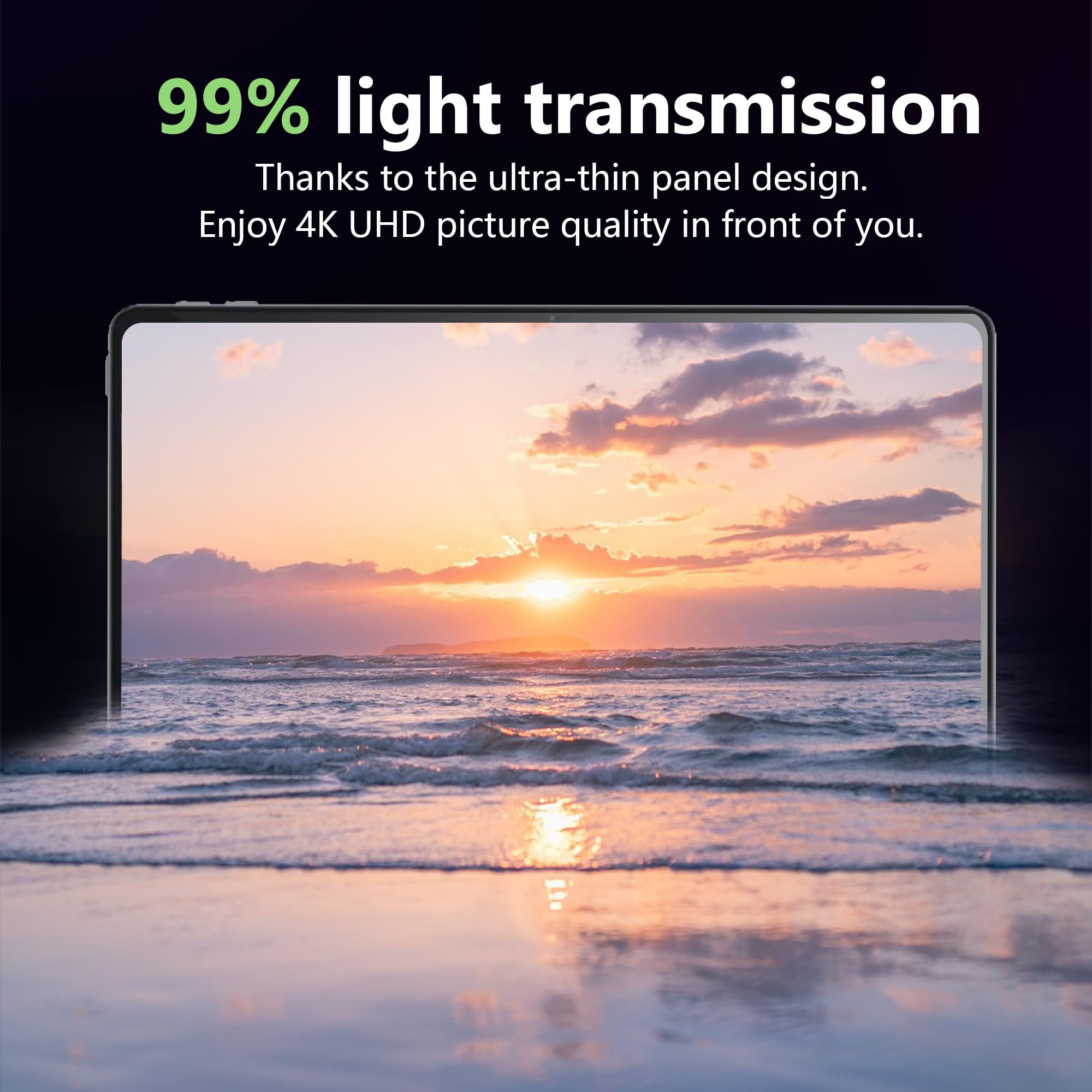 Suttkue for Red-magic Astra 9.6 inch Screen Protector,9H Hardness, Anti-Scratch, Tempered Glass flim, Case Friendly,Anti-Scratch,(2PACK): Lenovo Yoga Tab - 11.1 inch transparent
