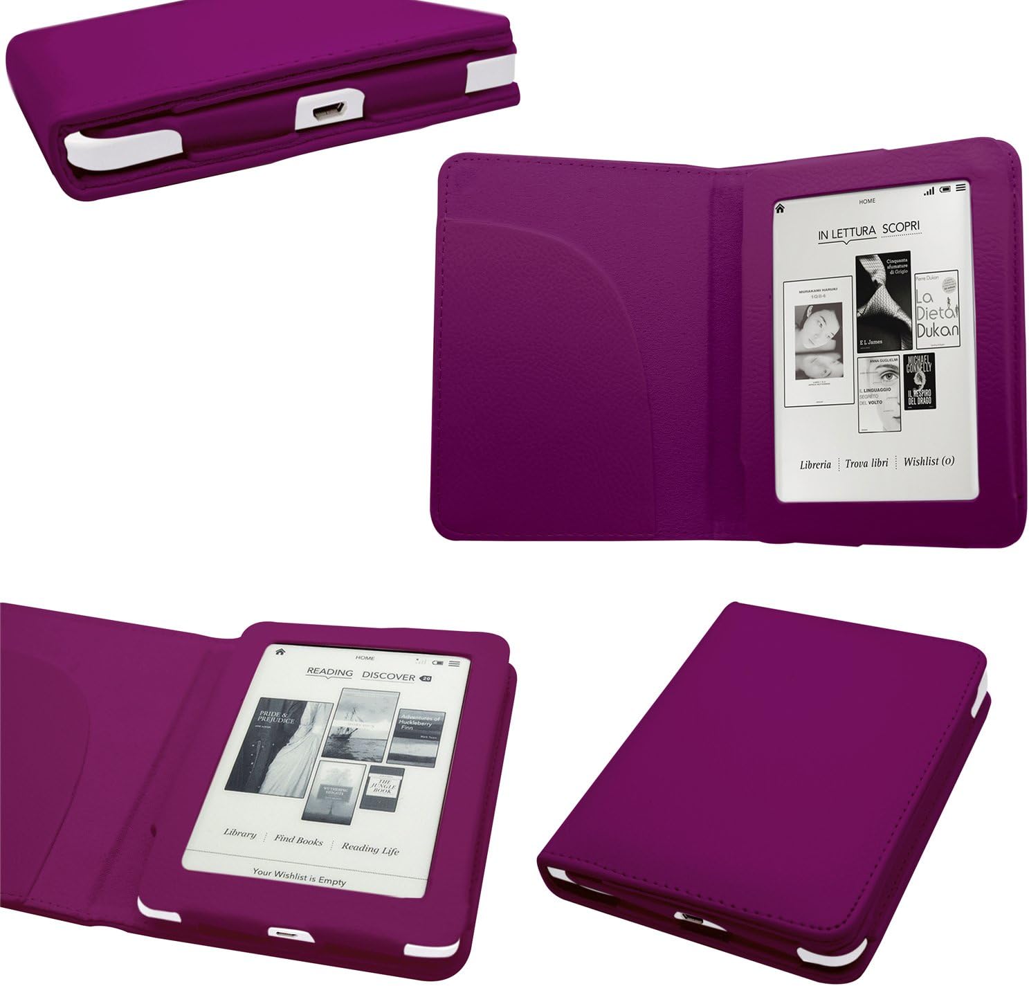 Custodia Magnetica In Pelle PU Per Kobo Aura (non HD) 6 Pollici | Cover Smart Con Auto Wake/sleep, Colore Nero