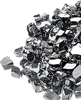 Vista 9 de GASPRO Vidrio transparente de 10 libras para mesa de hoguera, rocas de vidrio reflectante para chimenea de gas, precioso, 1/2 pulgada