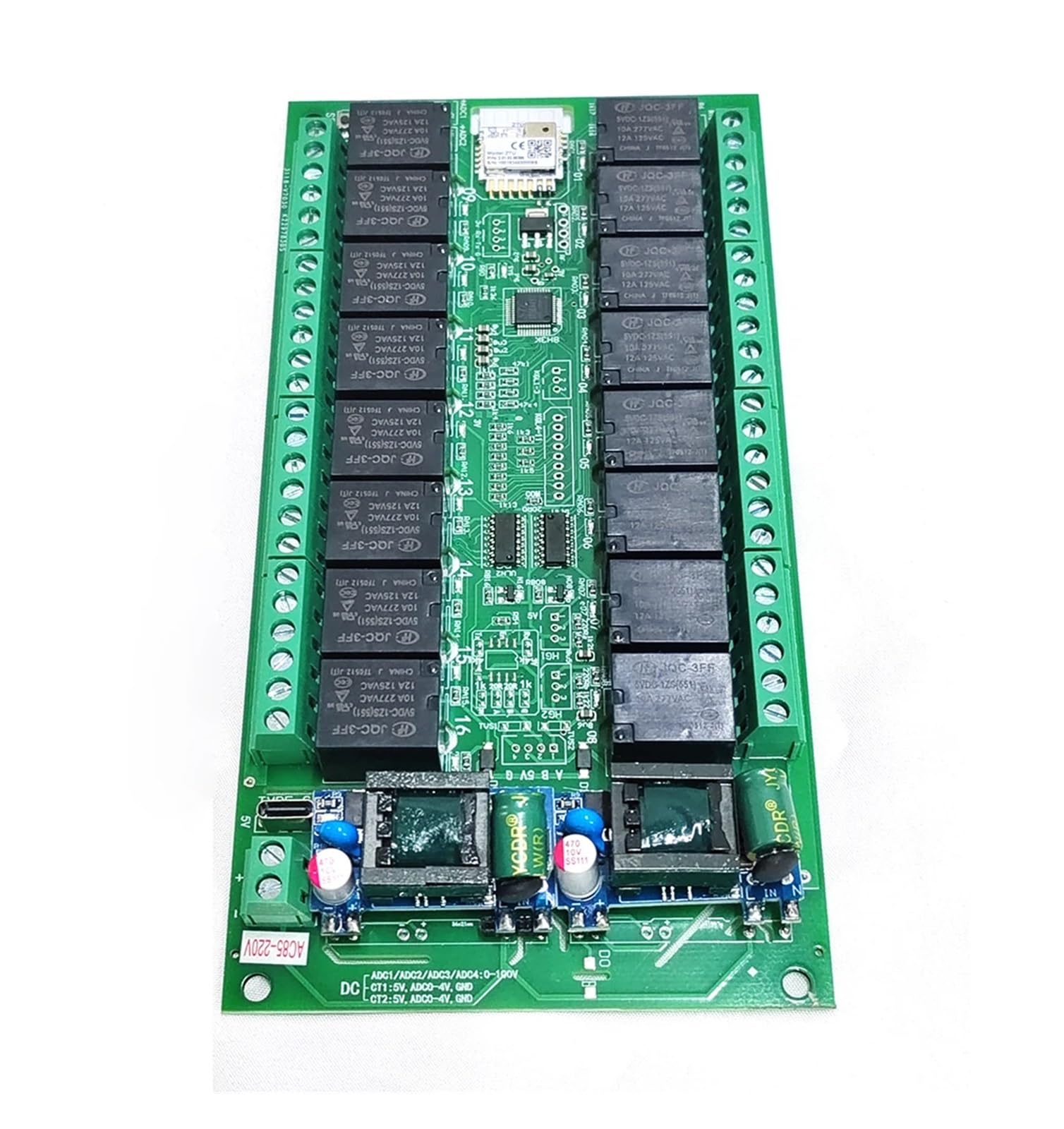 Modulo piastra controller interruttore intelligente relè Tuya 16CH WiFi o Zigbee a 16 canali(Tuya zigbee 12VDC)