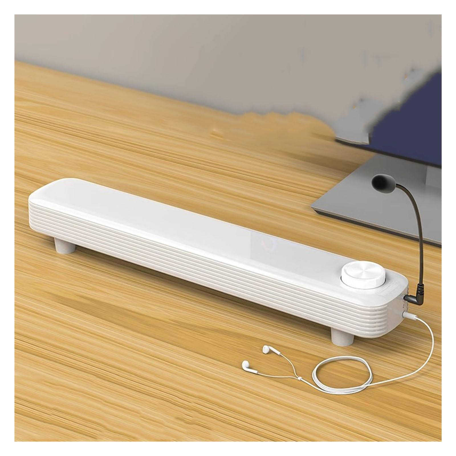 Pequeña computadora portátil de Escritorio con micrófono, Auriculares, Audio for computadora de Escritorio, Tipo Tira con Cable(3-Pack)