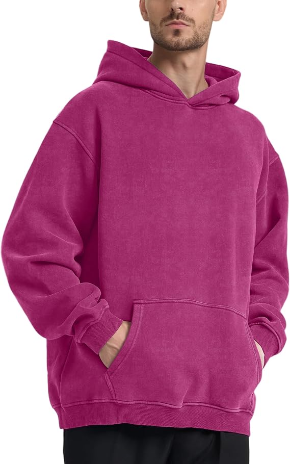 Hatant Oversized Hoodie Sweatshirts for Men Couples Heavyweight Hoodies Pullover Vintage Mens Acid Wash Sweaters Clothes 2026