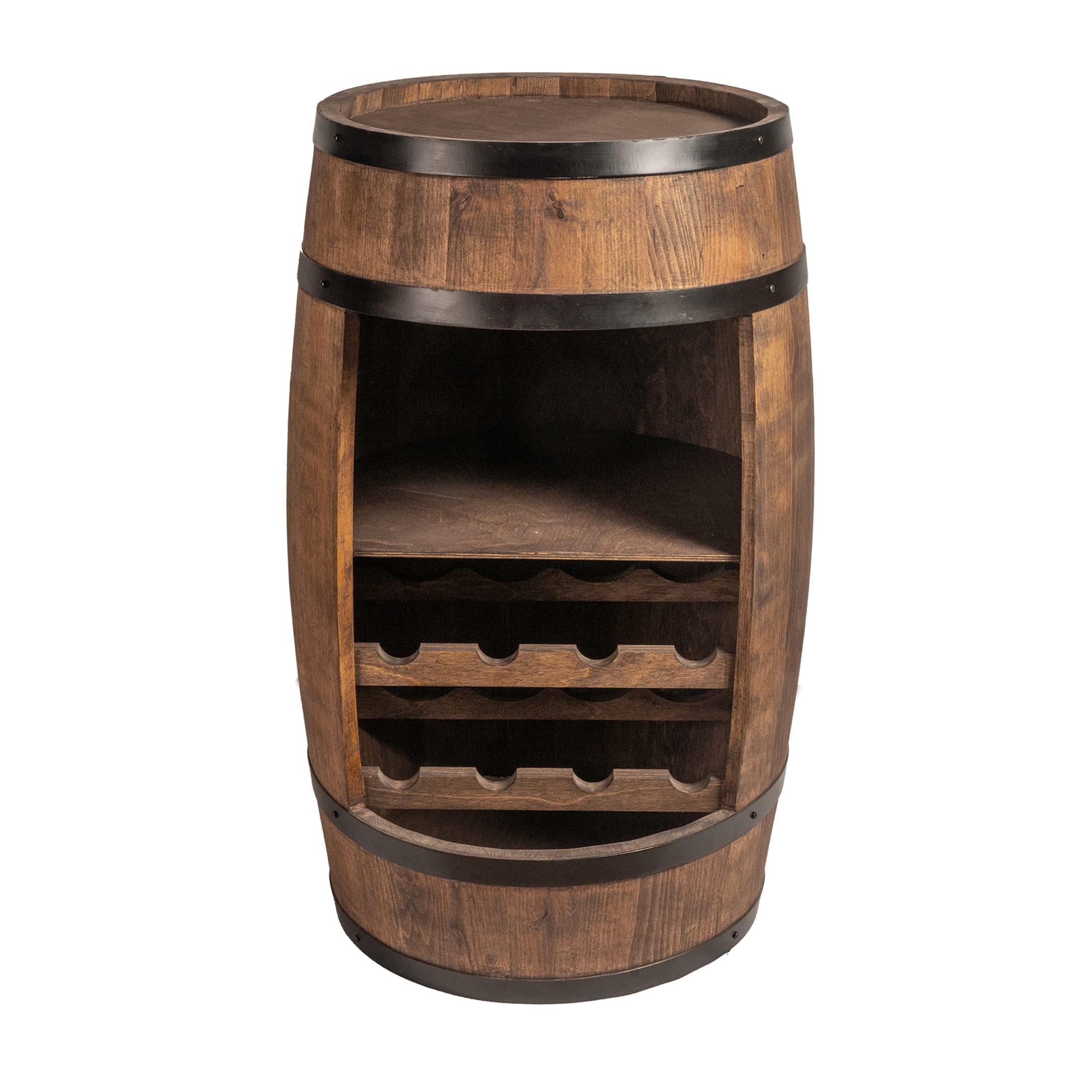 Creative Cooper Weinregal Weinkeller Mini Bar Schnapsschrank Weinfass Weinbar Weinbar 80 cm hoch Retro Bar Deko Fassmöbel (Wenge)