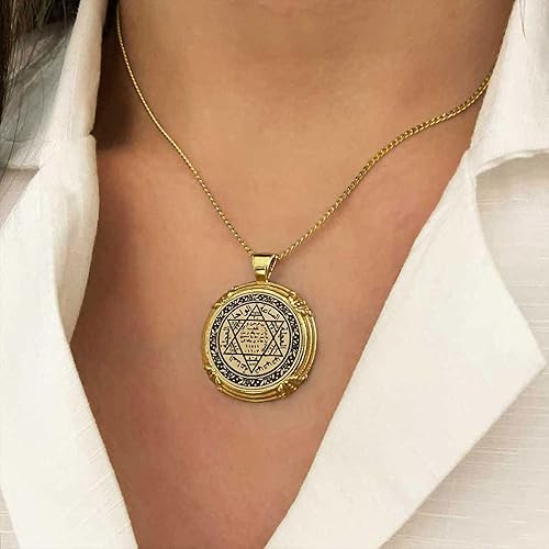 Miniatura 6 de King Solomon Seal Necklace, King Solomon Pendant, Seal of Solomon Charm, Customized Amulet, Gift for Her, Talisman Pendant