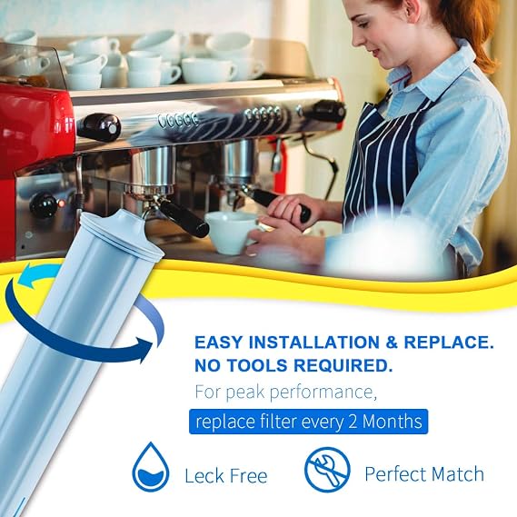 EXCELPURE Coffee Machine Water Filter Replacement for Jura Claris Blue 67007, 71311, 71312, Compatible with Jura Impressa F7 F8 Espresso Machines, 3 Pack