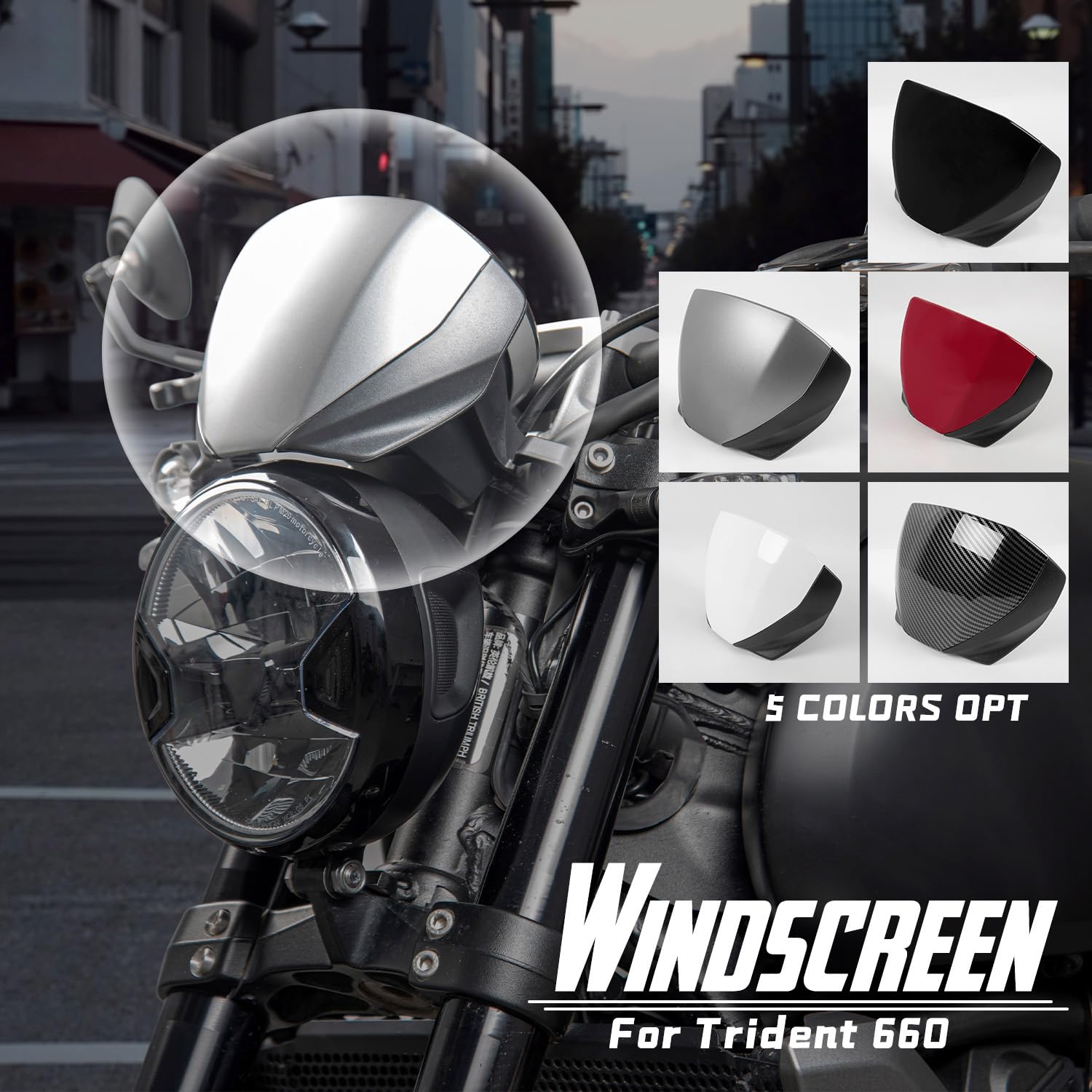 Cadre Carénage Moteur Aluminium Pour Triumph Trident 660 2021-2023 - Noir