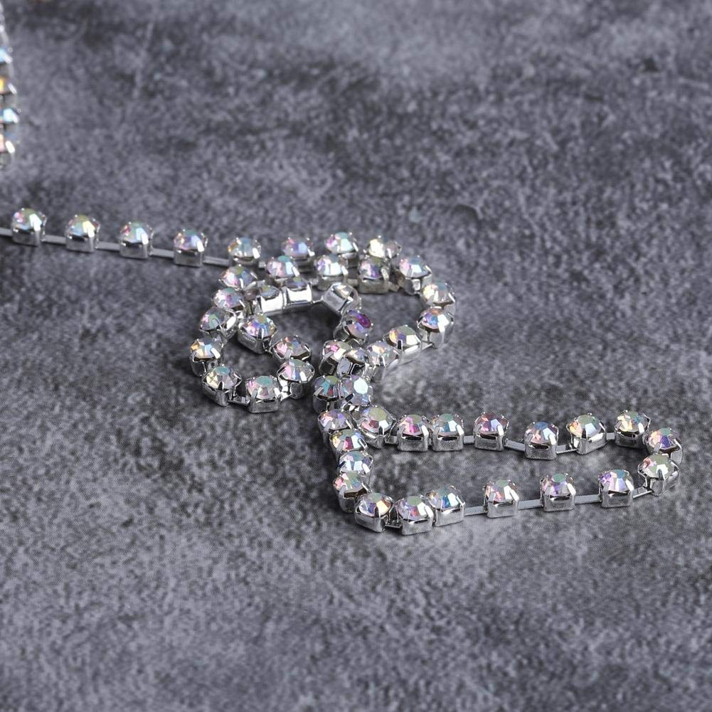 Rotolo Di Catena Di Cristallo Artificiale - 10 Yard, Argento, Per Decorazioni - Foto 13