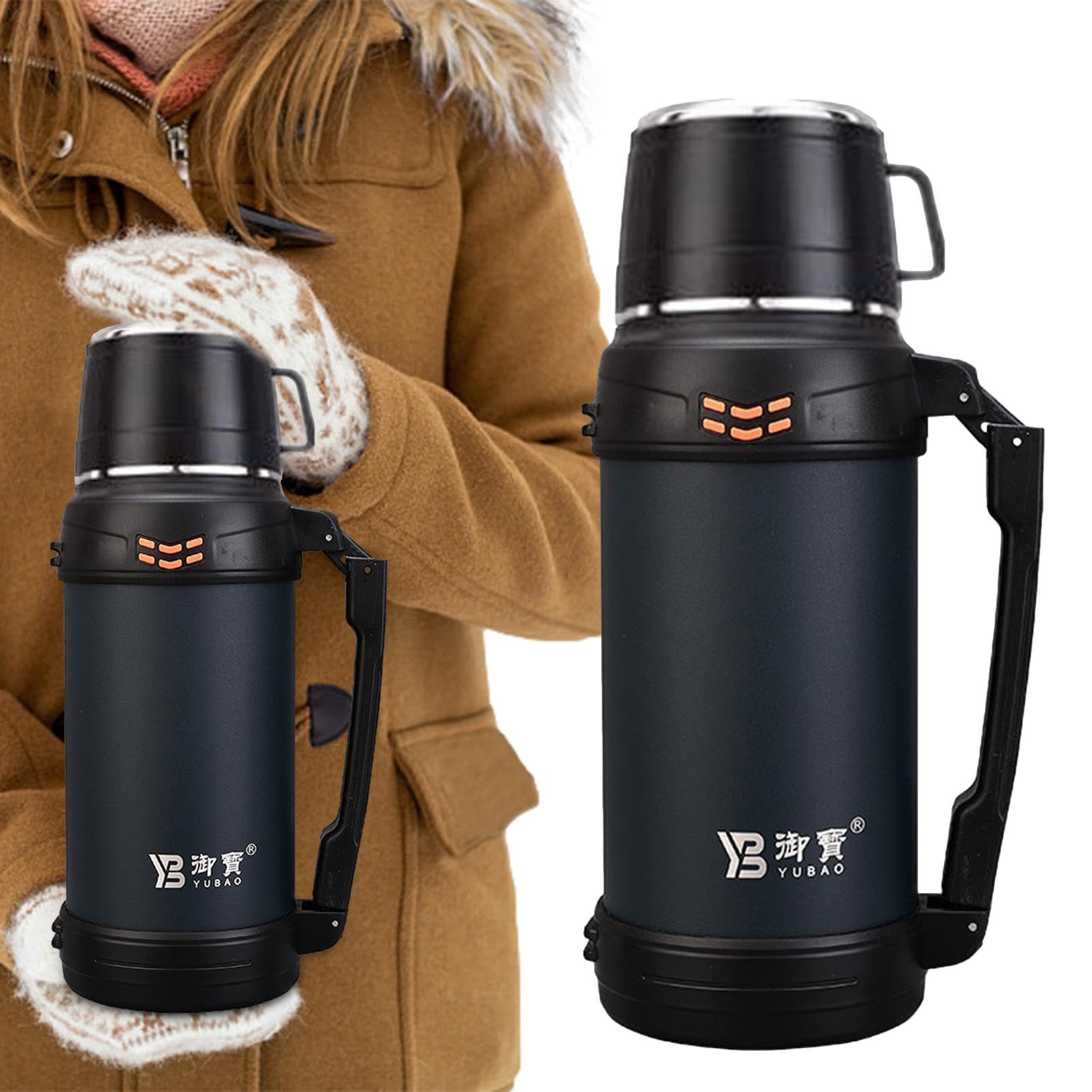 Tasse isolée 1200ml à 2000ml avec bandoulière et poignée pour le café