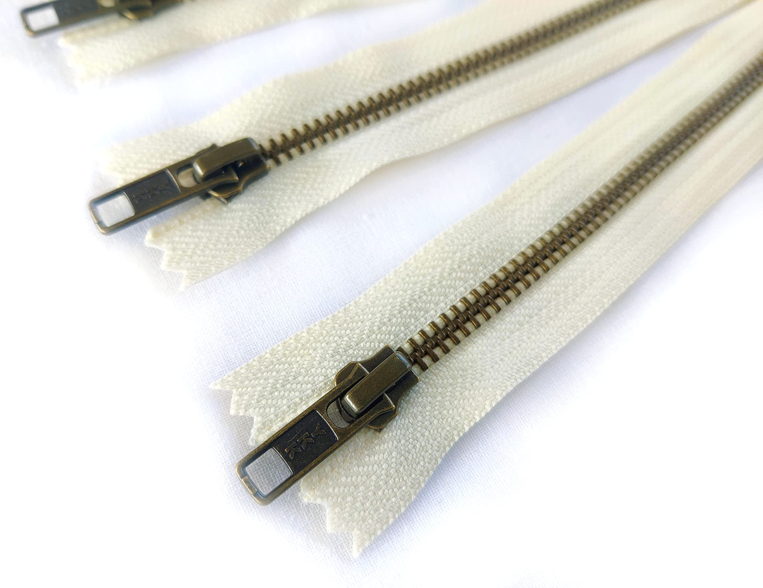 YKK-Reißverschlüsse Antik Messing – #5, Geschlossen, 30,5 Cm, 5 Stück – Ideal Für Taschen & Kleidung
