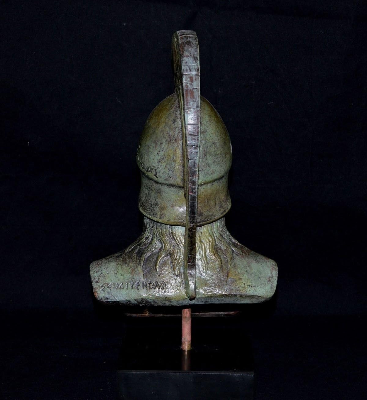 Leonidas King of Spartans Bronze Bust - Battle of Thermopylae - Lost Wax Cast