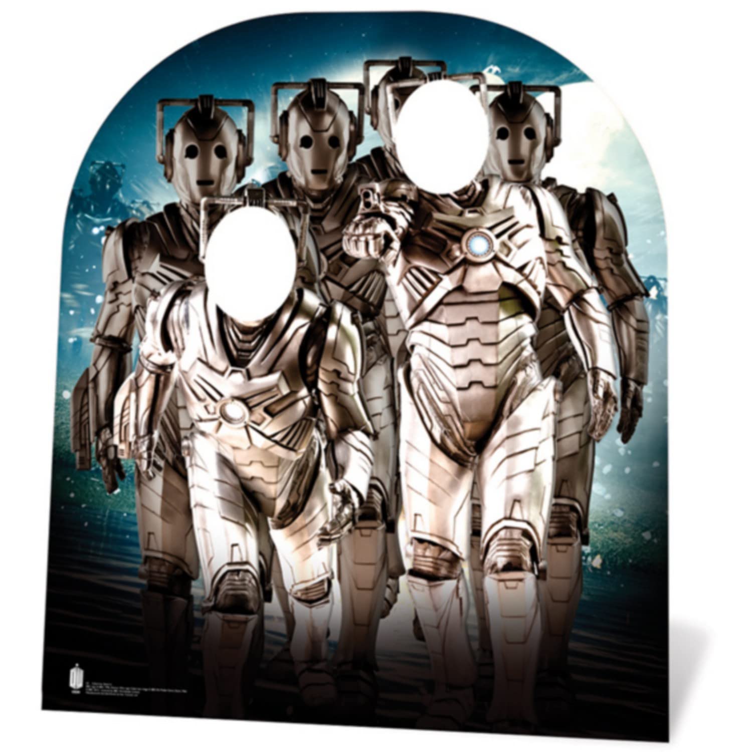 Cyberman Army Child Size Stand In Doctor Who Fun Cardboard Cutout Stand Up