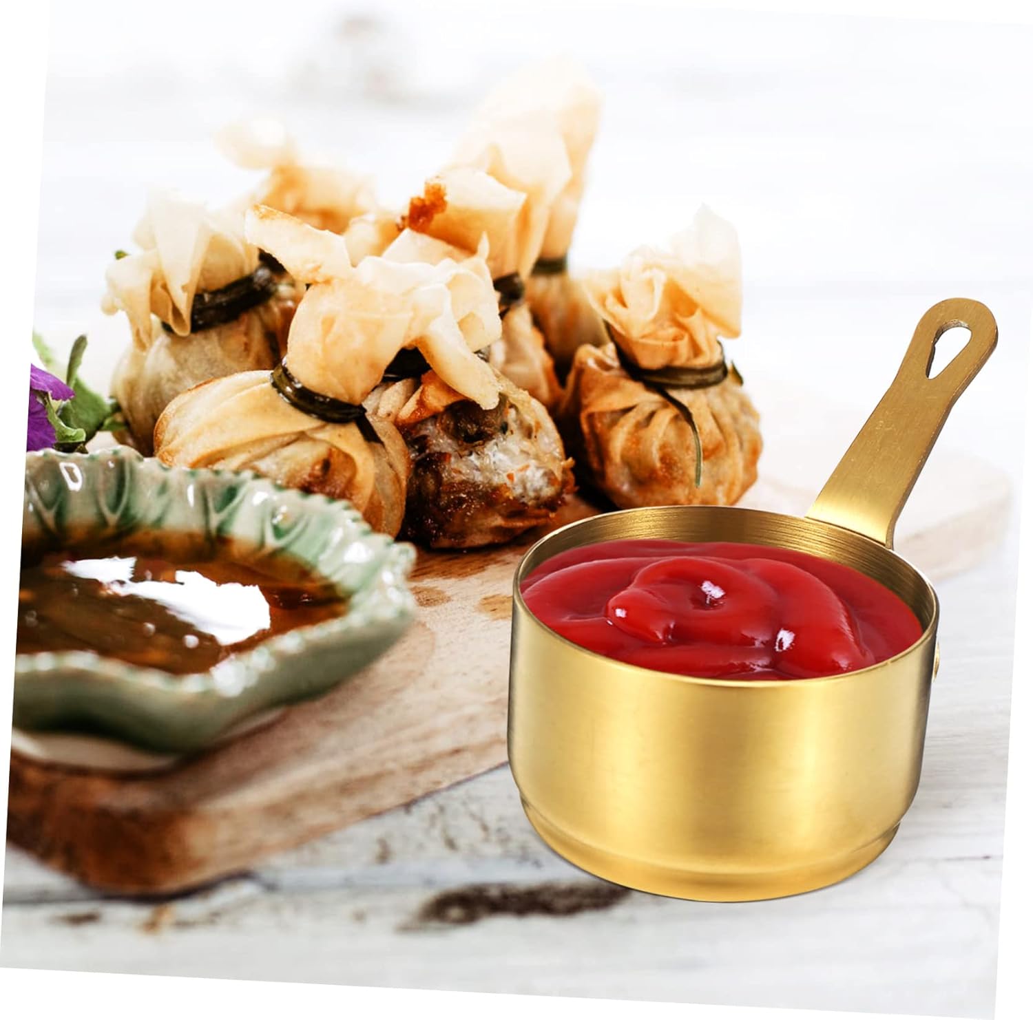 OUNONA 4pcs Household Multi-function Condiment Cup Food-grade Sauce Container for Sauces Spices and Snacks Compact Lightweight Design for Home Use