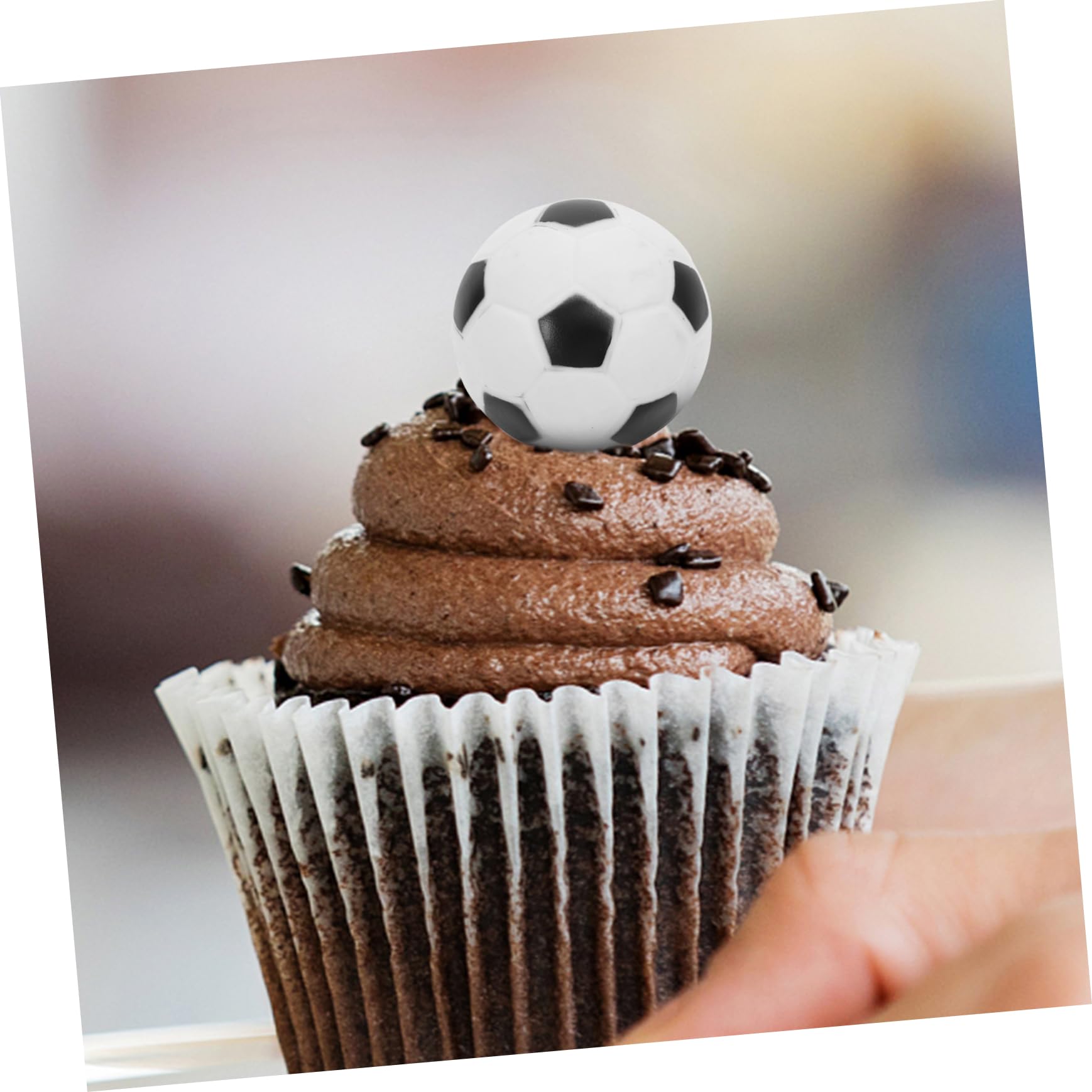 UPKOCH Lot De 4 Décorations Comestibles pour Gâteaux Danniversaire Motif Football pour Fête 12 Pièces X 4