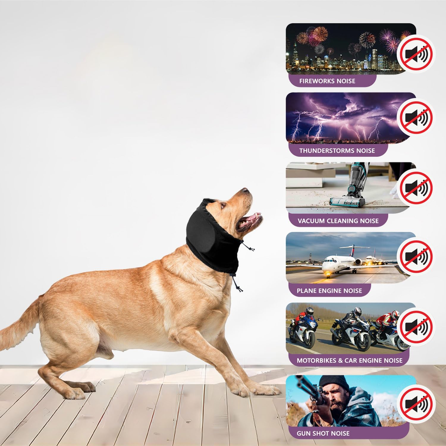 Dog Ear Muffs Dogs Noise Cancelling Headphone, Ear Safety Muffs for Dog Hearing Protection