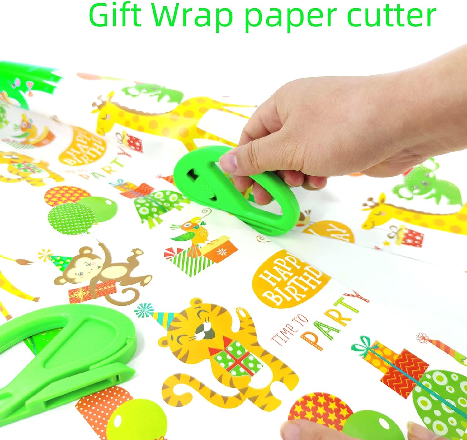 Wrapping Paper Cutter - 2 Pack Sliding Gift Wrap Cutters with 10 Replacement Blades for Holiday & Gift Wrapping - Image 4