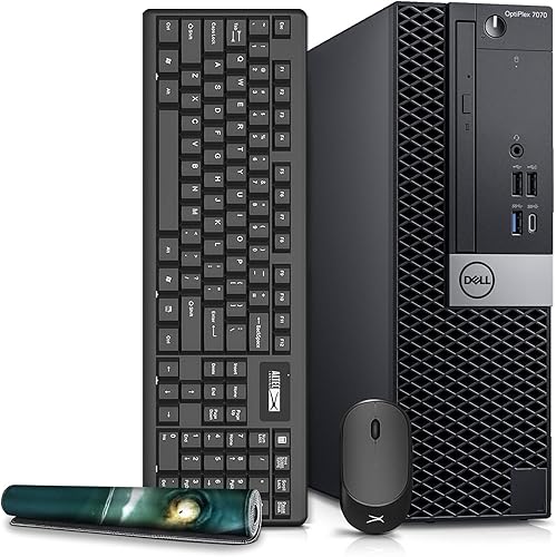 Dell Computadoras de escritorio OptiPlex 7070 Windows 11, 9 generación Intel 6 Core i5-9500, 32GB DDR4 Ram 512GB SSD, WiFi inalámbrico integrado 6e