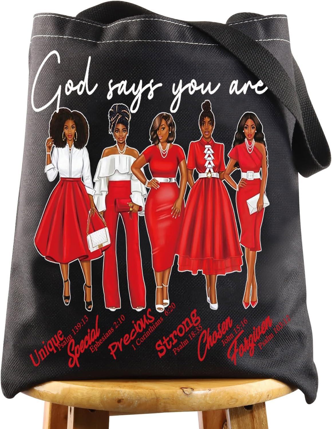 WZMPA Sorority Cosmetic Make up Bag Greek Sorority Gift God Says You Are Sorority Makeup Zipper Pouch Bag Sorority Paraphernalia (God Says Red-TB)