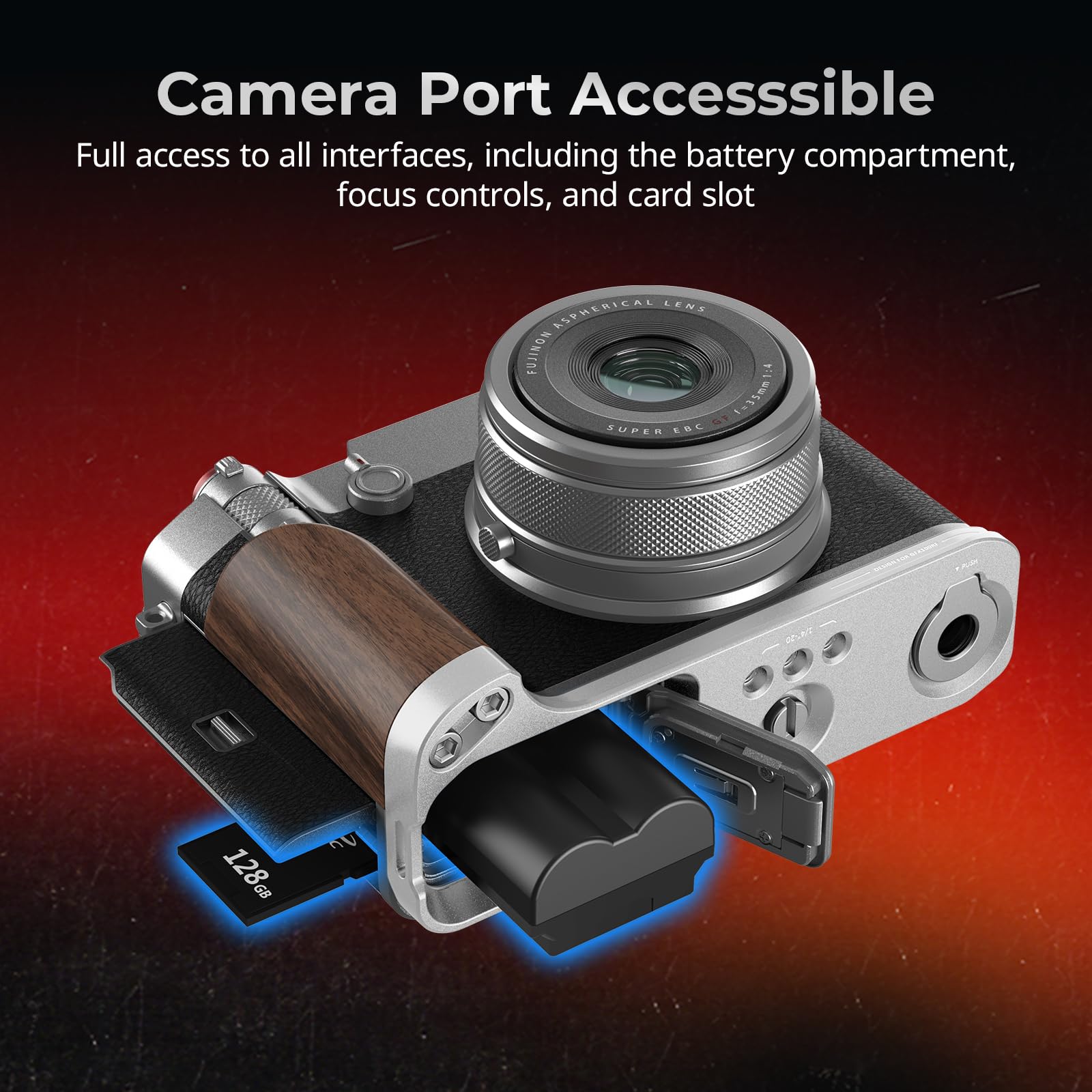 Amazon.com : SmallRig Wooden Handgrip for for FUJIFILM GFX100RF+