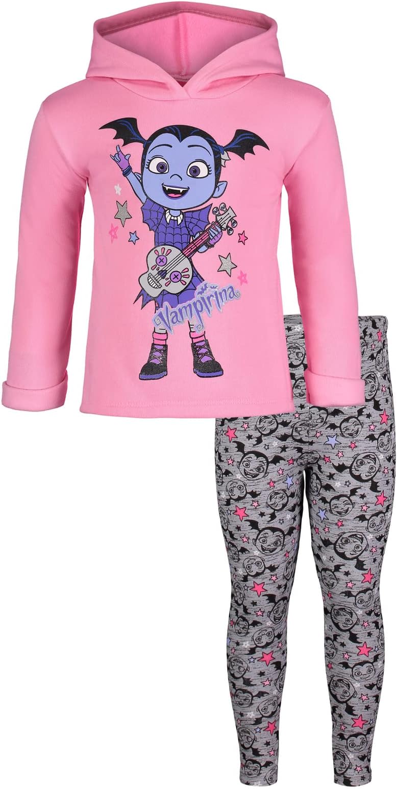 Vampirina Girls Pullover Fleece Hoodie and Leggings Outfit Set Toddler to Big Kid