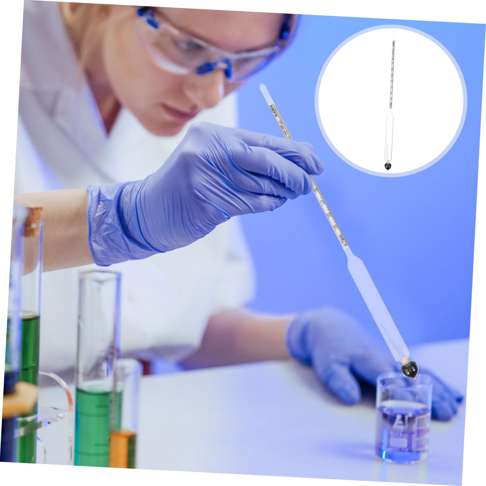 FUNOMOCYA 4pcs Hydrometer Petroleum Meter Sugar Density Meter Liquidometer Liquid Measuring Device Liquid Meter Liquid Measuring Tools Moisture Content Tester Mud Making Supplies Glass