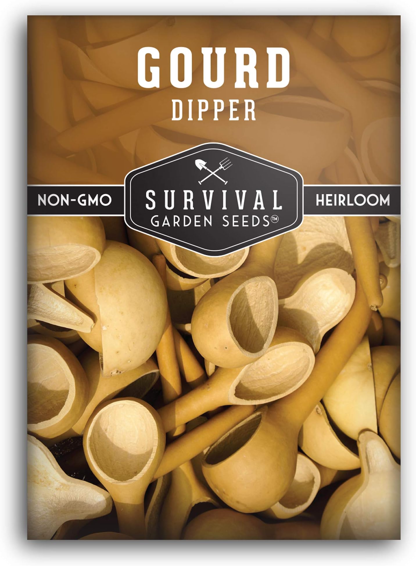 Dipper Gourd Seeds for Planting – Grow Heirloom Non-GMO Birdhouse Gourds in Your Home Vegetable Garden - Survival Garden Seeds (1 Pack)