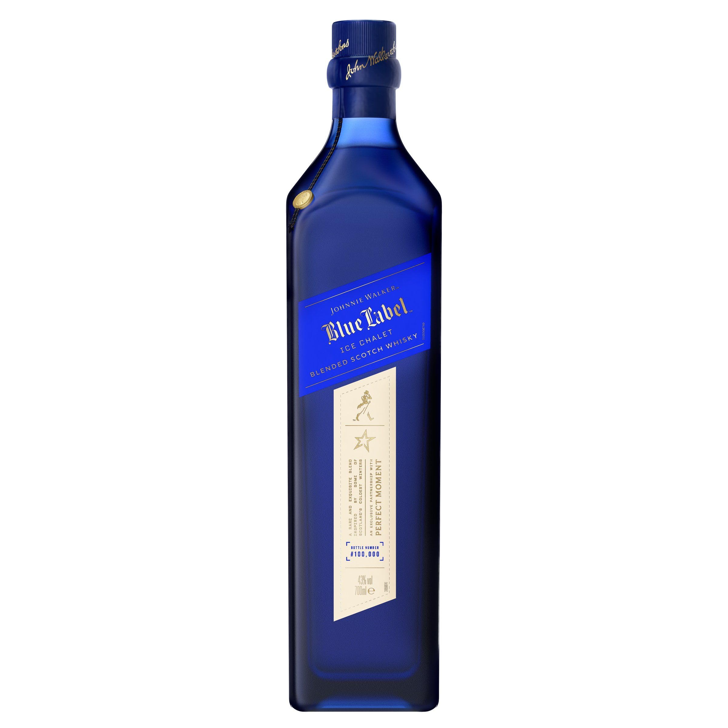 Johnnie Walker Blue Label | Ice Chalet Limited Edition | 40% Vol | 70Cl | Blended Scotch Whisky | Bottle In Reversible Bag | Subtle Apple & Cinnamon