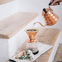 Vista 50 de HARIO VDR-02-W V60 Gotero transparente 02 blanco, para 1-4 tazas, café, goteo de mano, hecho en Japón