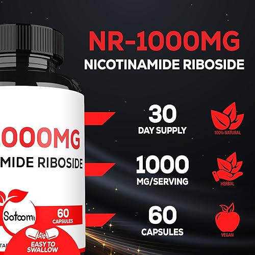 Miniatura 3 de Satoomi NAD nicotinamida ribósido - Suplemento NR 1000mg - 60 unidades durante 30 días