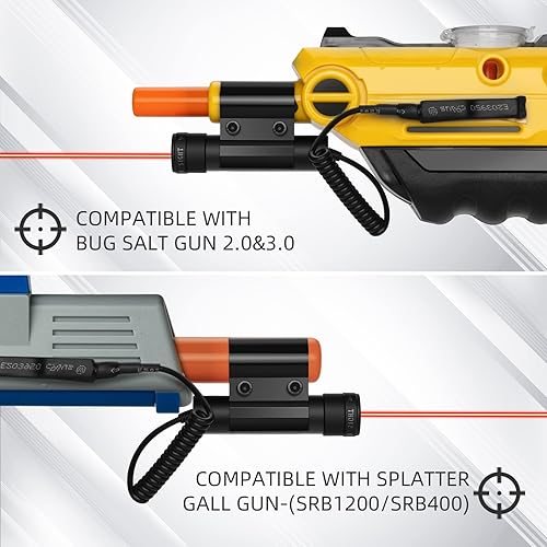 Miniatura 6 de Mira láser roja para SplatiBall SRB1200 y SRB400 con 2 juegos de baterías, mira láser Splt Gun compatible con bomba BB Airsoft
