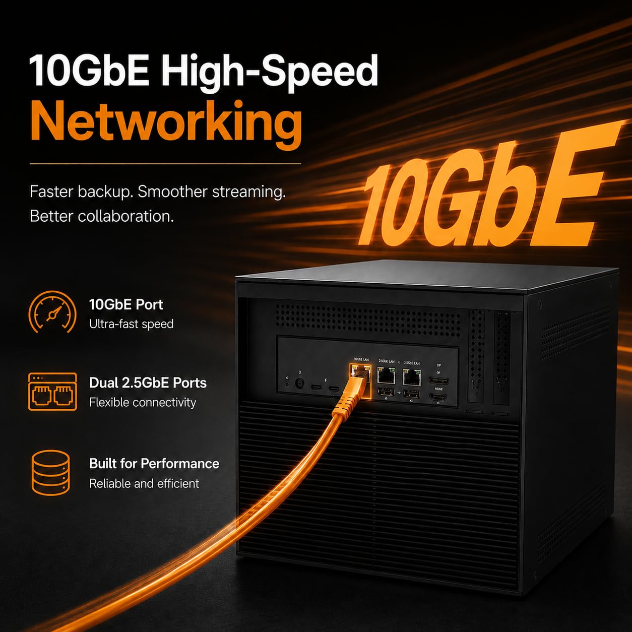 ZimaCube Pro 2 NAS mit Intel Core i5, 10GbE & Thunderbolt 4 | 6 SATA + 4 M.2 Speicher, Docker, Private Cloud, Virtualisierung, Heimserver und Medienserver