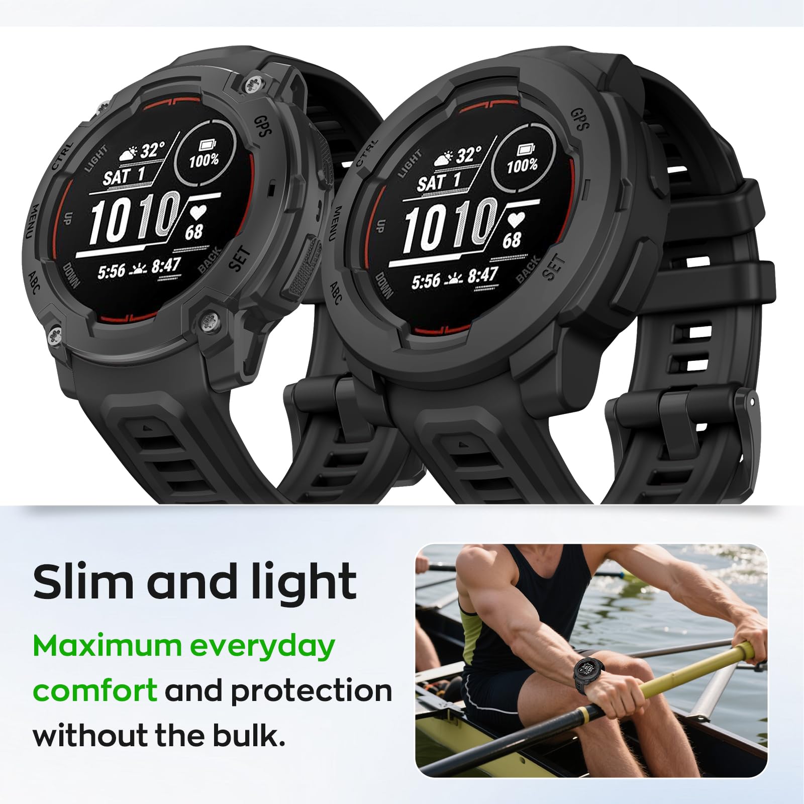 Silikonowe etui kompatybilne z Instinct E 45 mm, miękkie TPU, odporne na zarysowania, zapasowe etui ochronne do zegarka Instinct E 45 mm