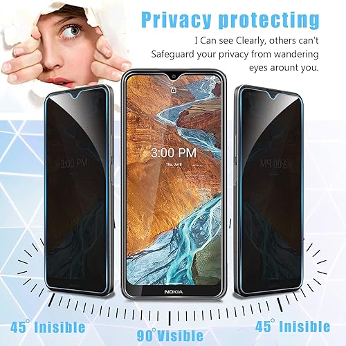 Miniatura 3 de Moonshield MOOISVS - Protector de pantalla de privacidad para Nokia G300 5G, antiespía, película de vidrio templado Ultra HD, dureza 9H, compatible