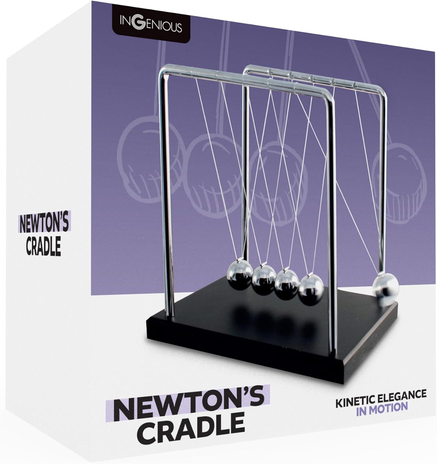 RED5 Newton's Cradle Five Pendulum Classic Physics Swinging Executive Desk Toy image 3