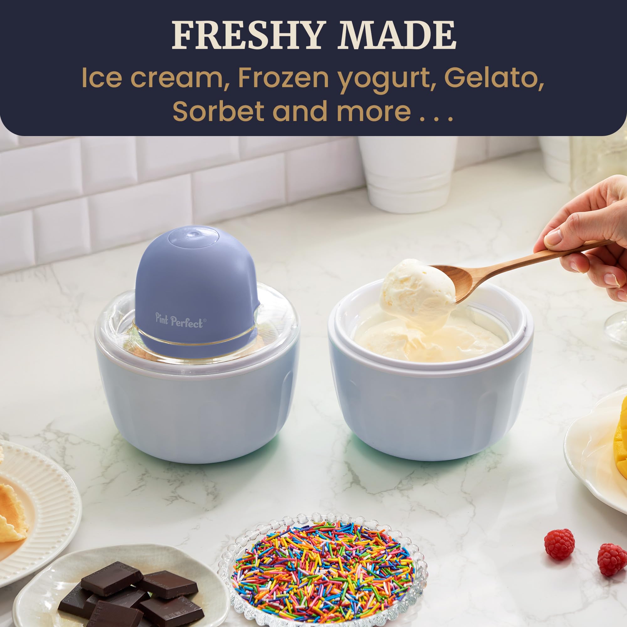 Elite Gourmet Pint Perfect Ice Cream Maker - Make Homemade Ice Cream! -4 Elite Gourmet Pint Perfect Ice Cream Maker - Make Homemade Ice Cream! -4