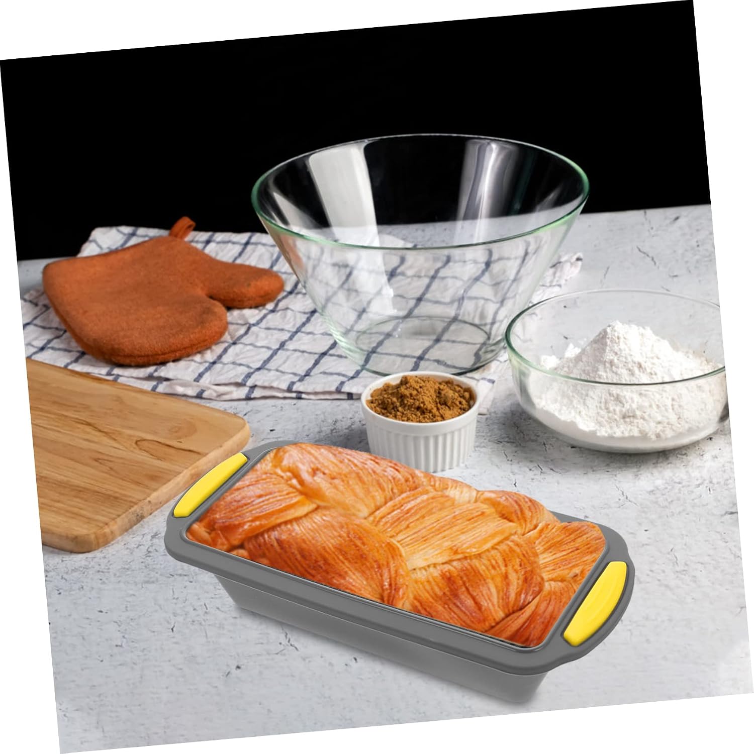 LABRIMP Cake Molds Reusable Bread Toast Mold Nonstick Silicone Baking Puck for Home Professional Use