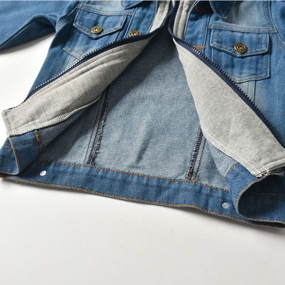 Chaqueta vaquera para niños y niñas con botones, chaqueta de mezclilla - - 3-4 años
