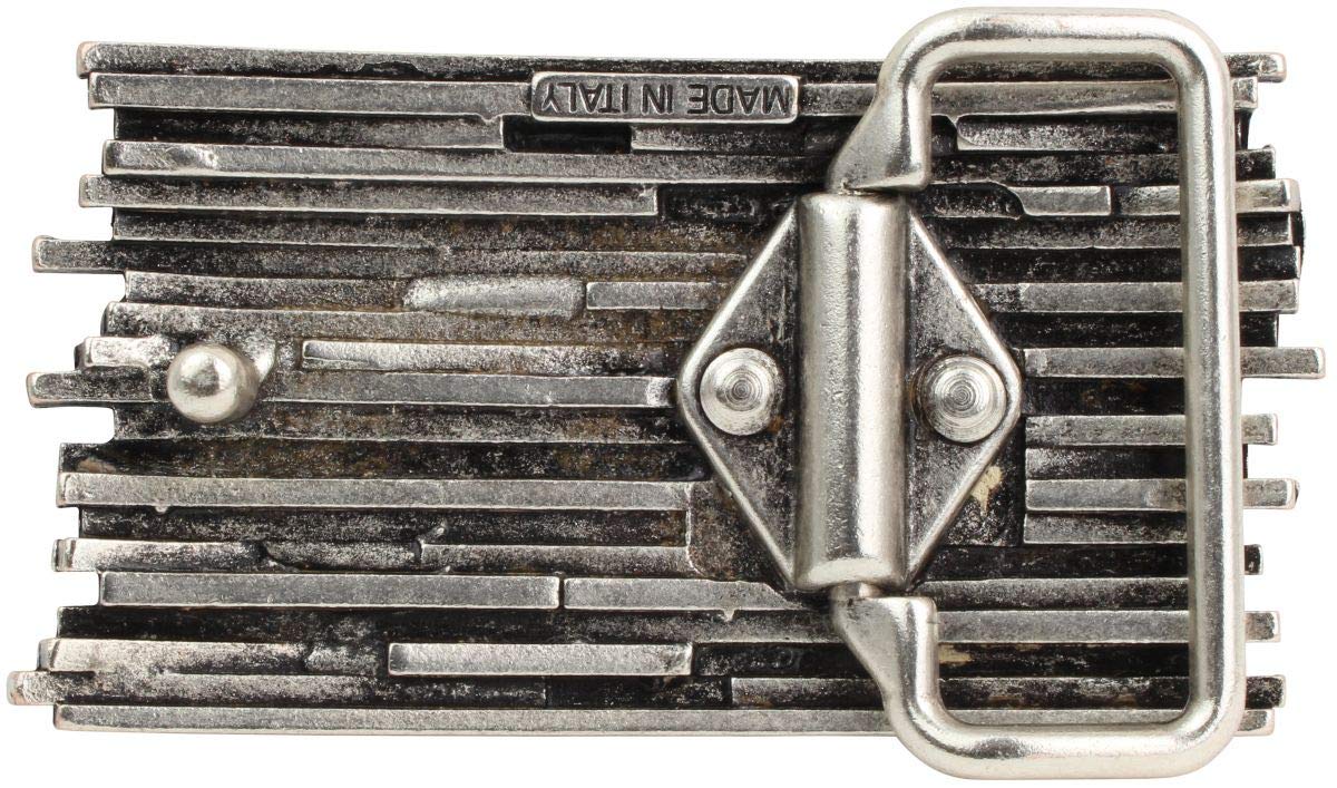 BELTINGER Gürtelschnalle Stripes 4,0 cm | Buckle Wechselschließe Gürtelschließe 40mm Massiv | Wechselgürtel bis 4cm
