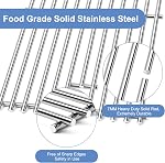 Criditpid BBQ Grates Replacement for Charbroil 463436215, 463436214 Models, 16 7/8" Heavy Duty Stainless Steel Cooking Grids for Master Chef G43257, G43205, G43258, G45118 Grill.