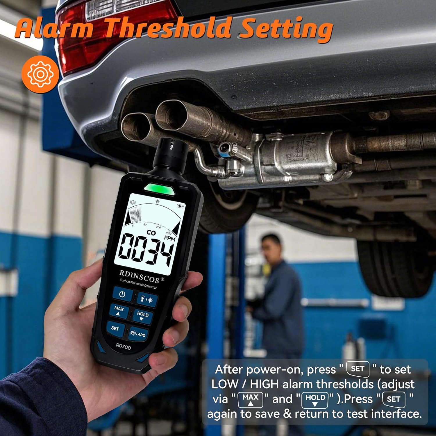 Rechargeable Portable Carbon Monoxide Detector – Handheld CO Meter for Home, Travel, and Vehicle Safety (1) - Image 5