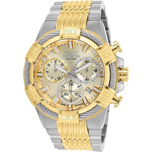 Invicta Men's Bolt Quartz Watch with Two-Tone-Stainless-Steel Strap, 16