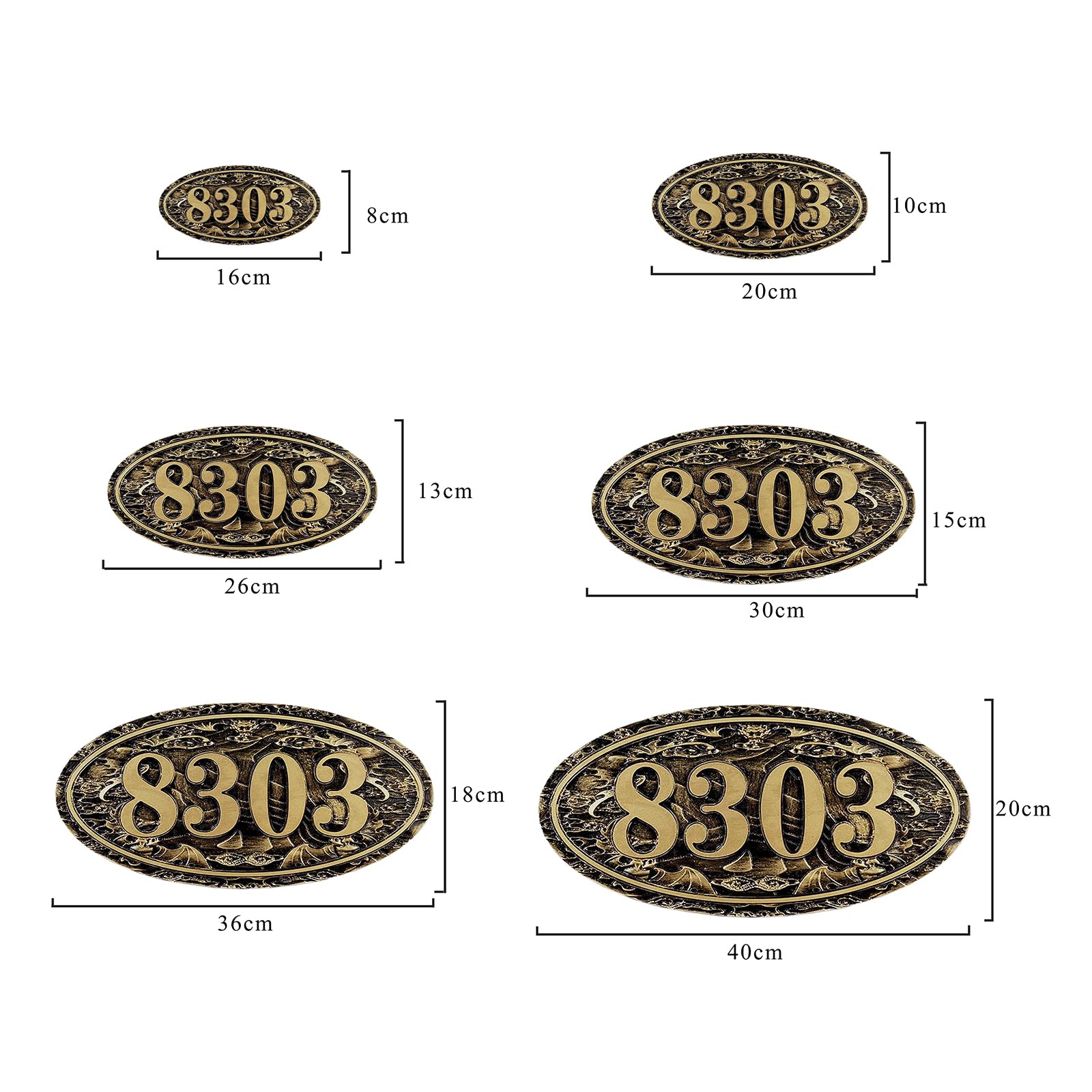 Plaque D'adresse Vintage Faite À La Main, Plaque De Numéro De Maison Ovale Pour Maisons À L'extérieur, Panneaux D'adresse Personnalisés Pour Maison, Hôtel, Bureau, Jardin, Acrylique
