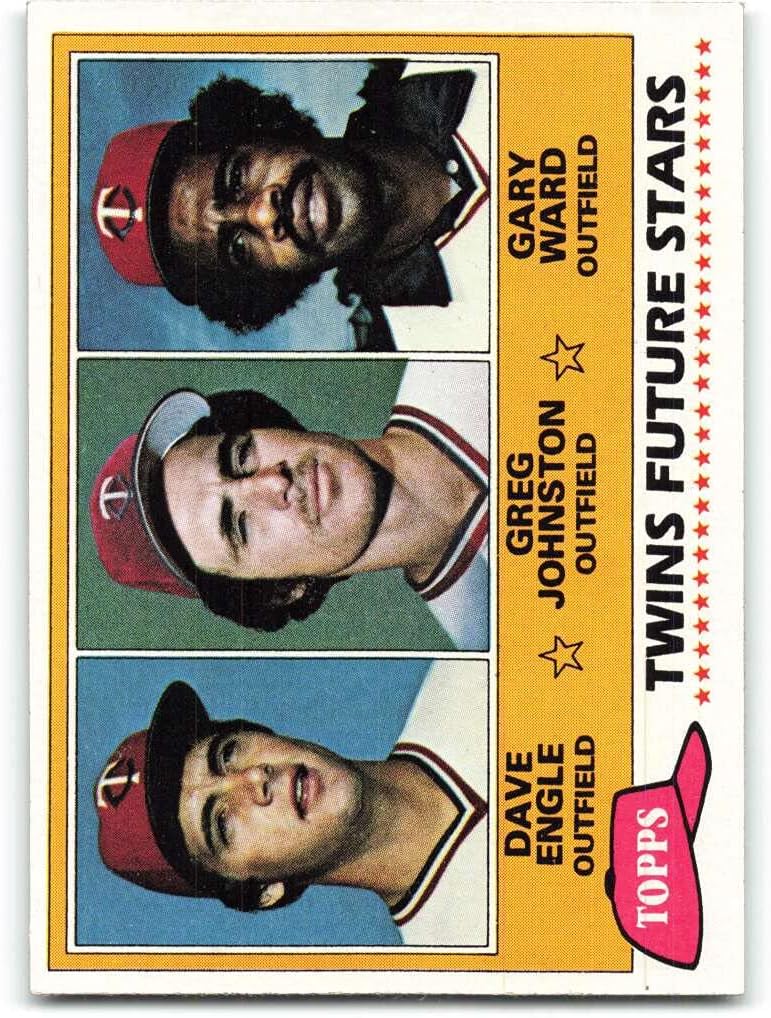 1981 Topps Baseball #328 Dave Engle/Greg Johnston/Gary Ward RC Rookie Minnesota Twins Twins Rookies Clean Near Mint or Better MLB Trading Card (Stock Photo shown, centering varies)