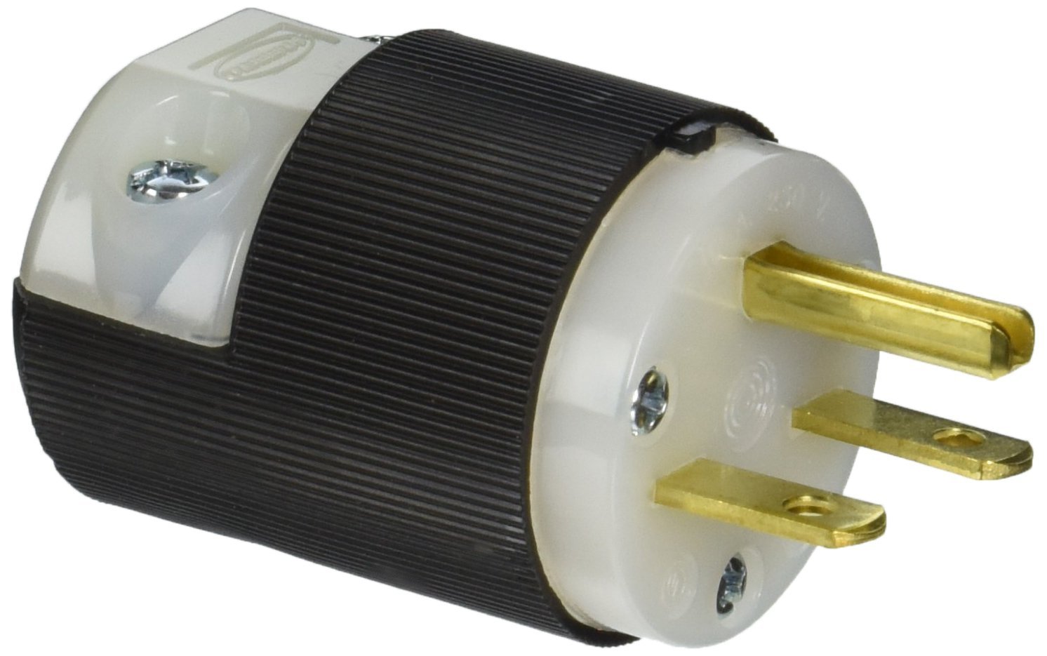 Prise HBL5666C de type fiche mâle 15 ampères 250 V à 6-15 broches noir et blanc