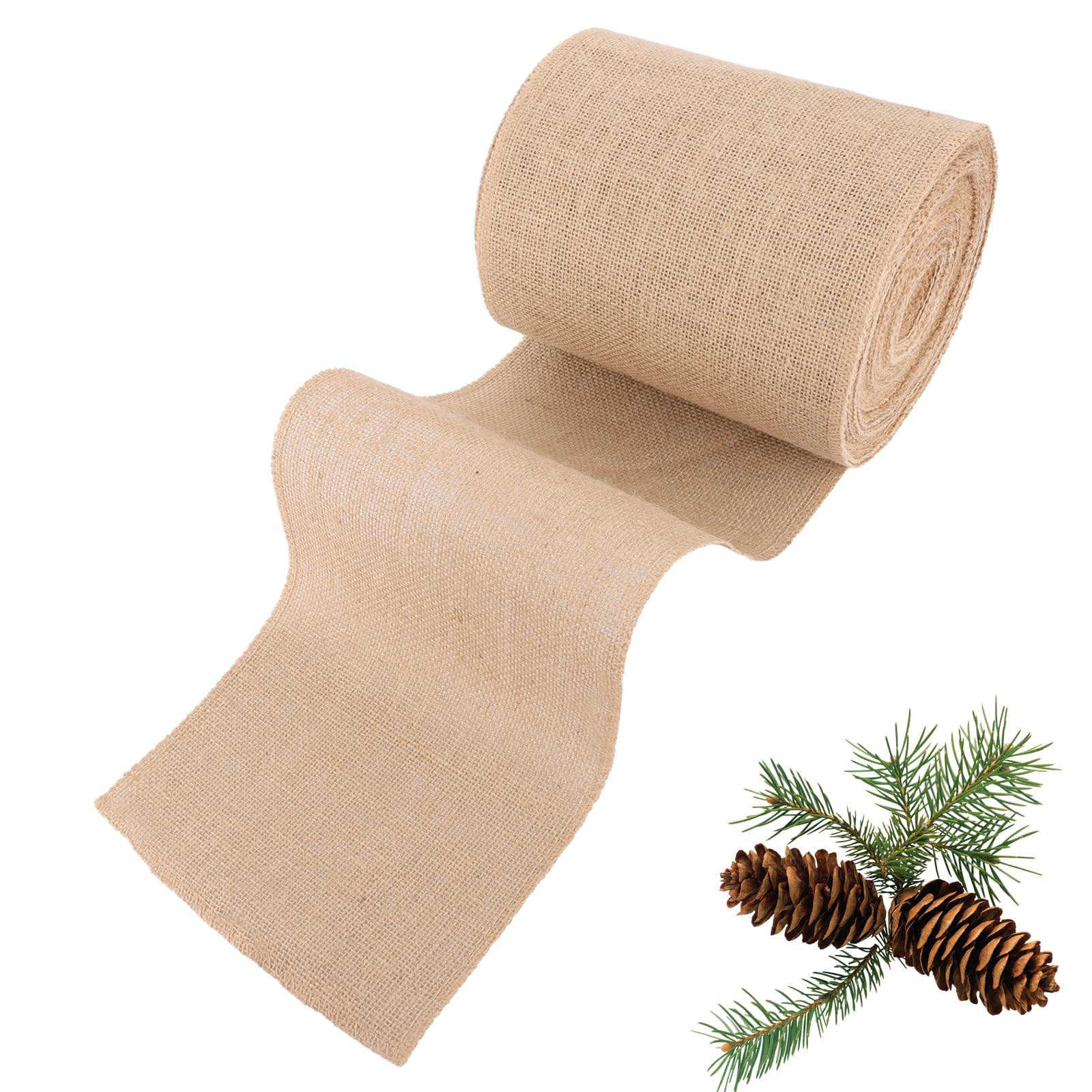 Chemin de table toile de jute naturelle pour décoration de mariage champêtre et DIY