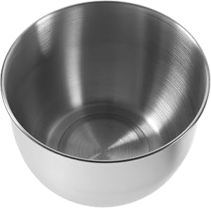 minkissy Stainless Steel Small Deep Mixing Bowl 19cm Diameter for Baking Dough Prep Kitchen Food Grade Metal